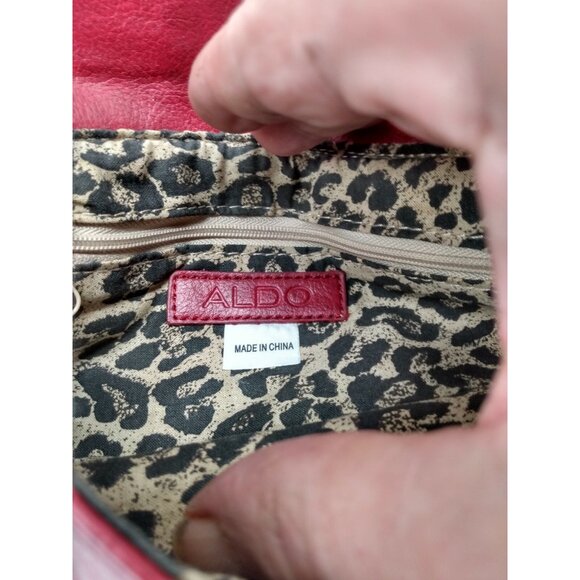 ALDO Burgandy Women's Leather Wallet 8 1/2" x 4 1/2" - Picture 5 of 10